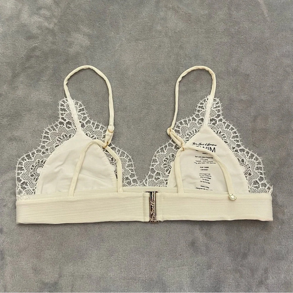 For Love and Lemons Cream Maldives Triangle Bikini Top 21576 - Picture 5 of 8